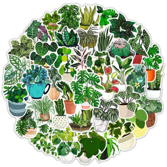 Kawaii Greenery Sticker Pack