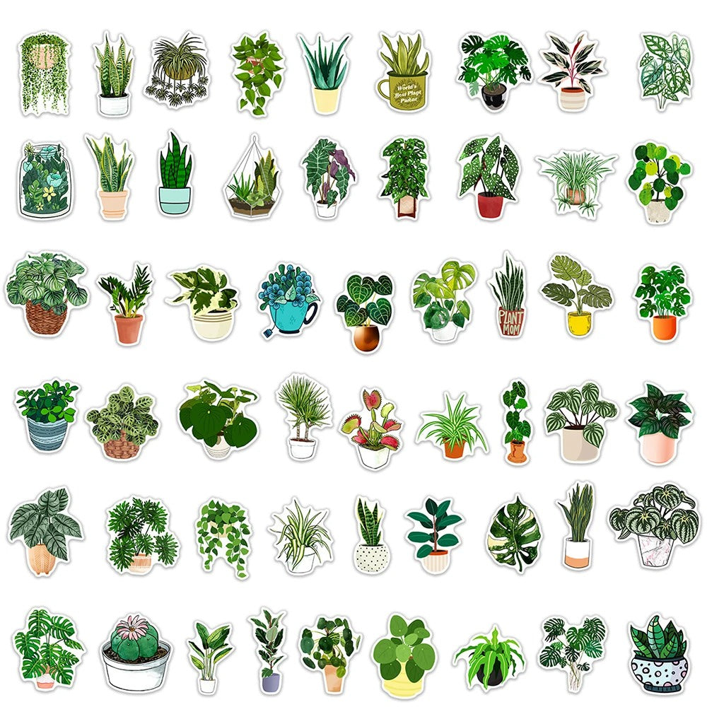 Kawaii Greenery Sticker Pack