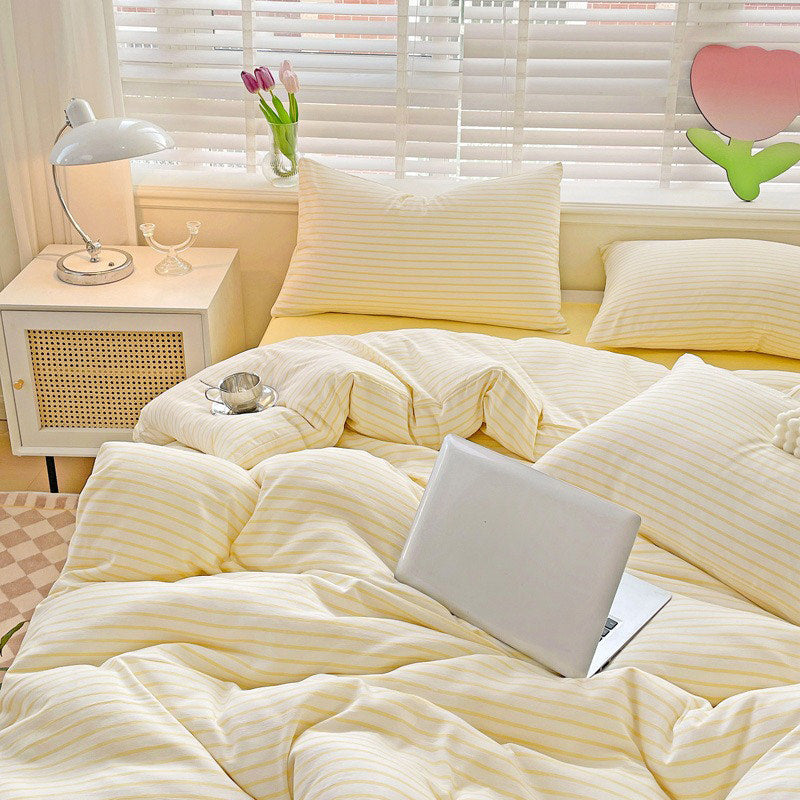 Cozy Striped Bedding Set