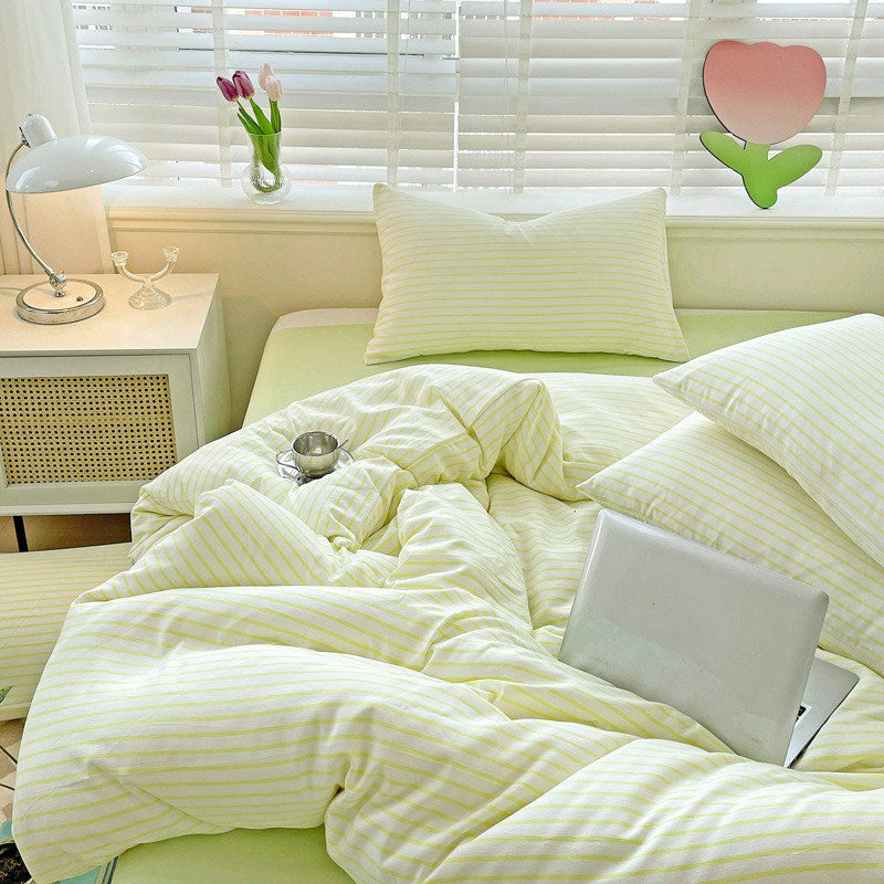 Cozy Striped Bedding Set