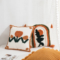 Cute Tulip Tufted Cushion Cover