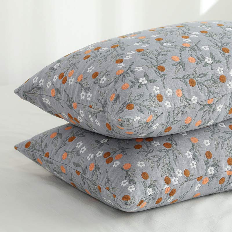 Rural Flower Pattern Pillowcases Pillow Shams (2PCS)