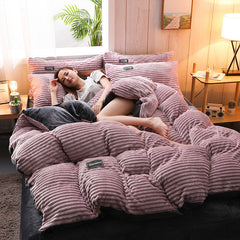 Thicken Corduroy Velvet Four-Piece Bedding Set by LuxuryLifeWay