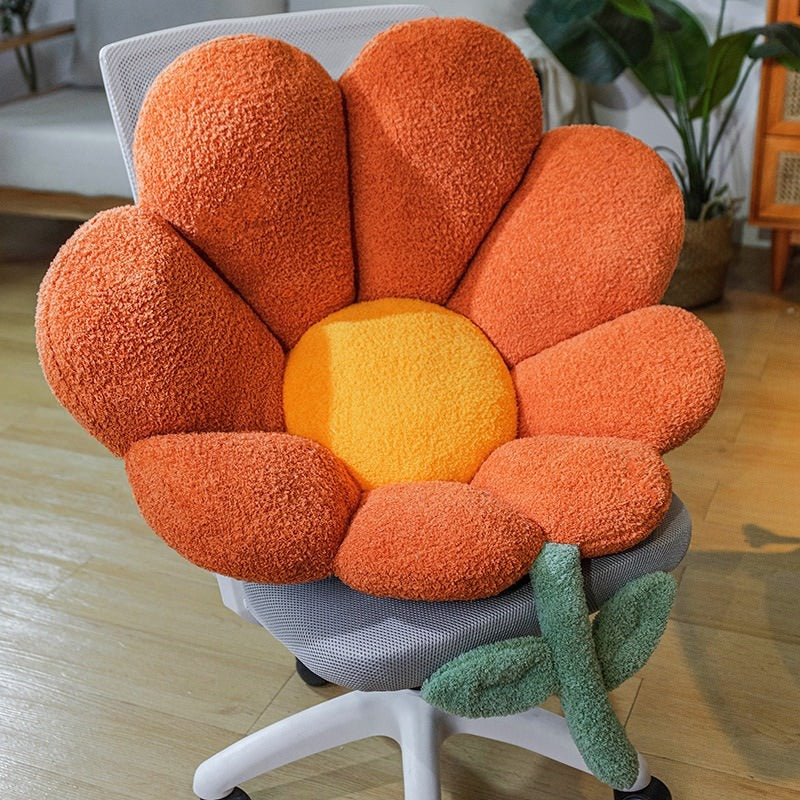 Daisy Flower Plush Seat Cushion