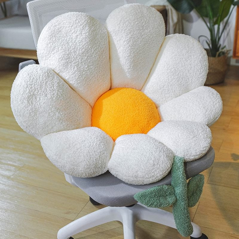 Daisy Flower Plush Seat Cushion