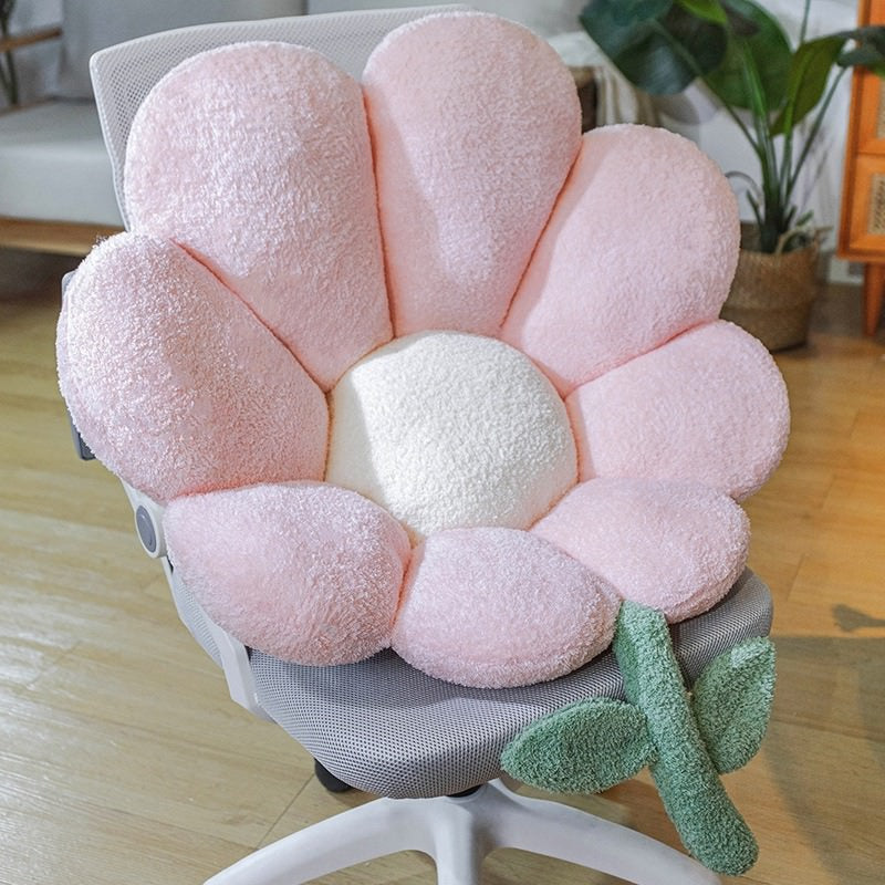 Daisy Flower Plush Seat Cushion