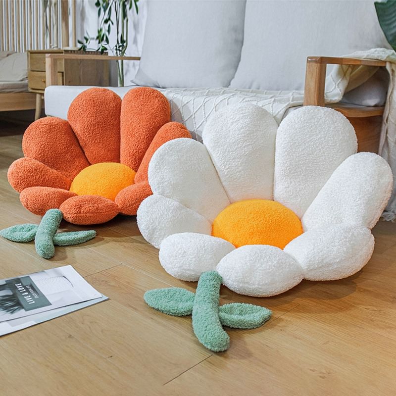 Daisy Flower Plush Seat Cushion