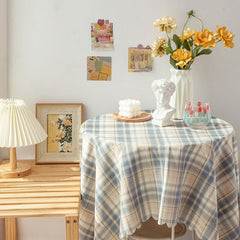 Pastel Plaid Tablecloth