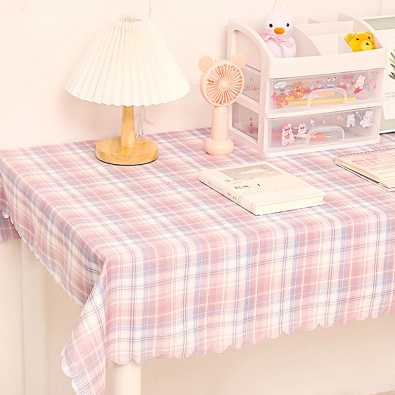 Pastel Plaid Tablecloth