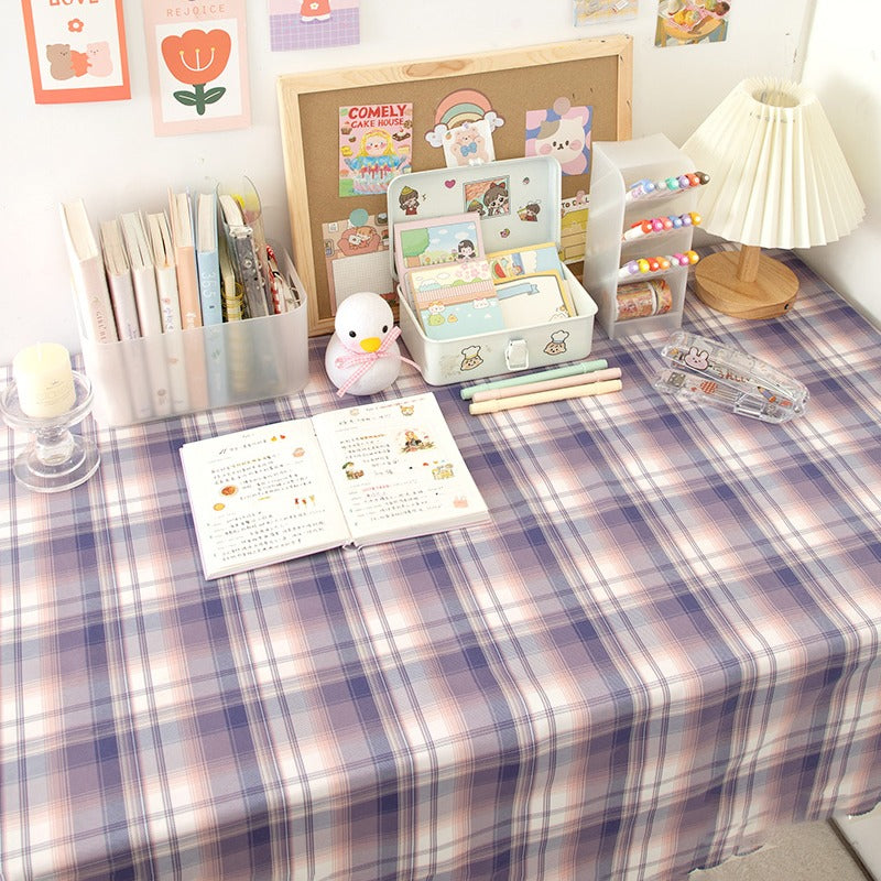 Pastel Plaid Tablecloth