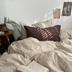 Dark Academia Vintage Brown Bedding Set