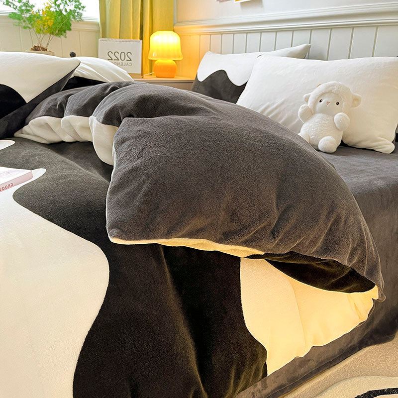 Thickened Winter Double-sided Milk Velvet Bed Sheet And Quilt Cover