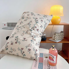 Cottagecore Violet Flowers Cotton Bedding Set