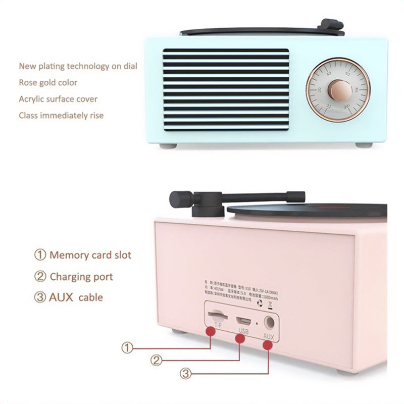 Aesthetic Retro Vinyl Speaker