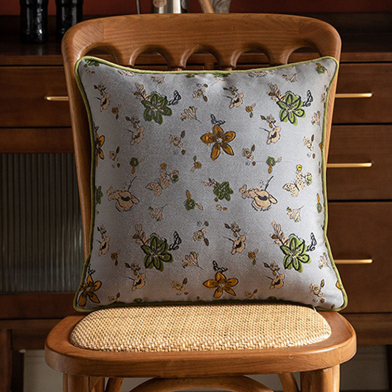Gardenia Floral Pattern Zipper Pillowcase
