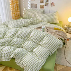 Dogtooth Check Korean Bedding Set 2.0