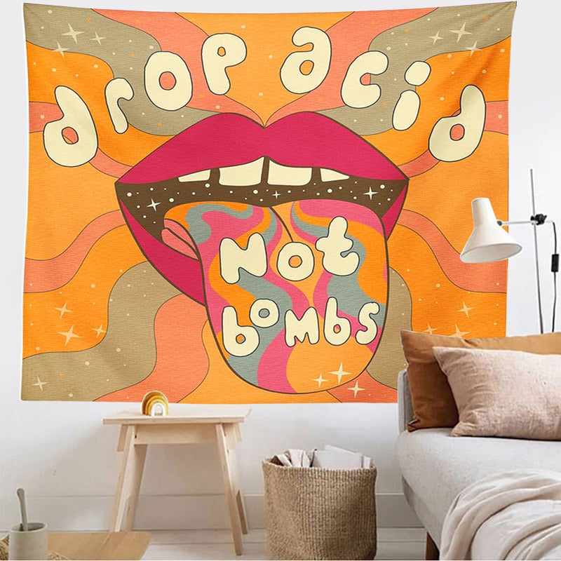 Drop Acid Not Bombs Tapestry