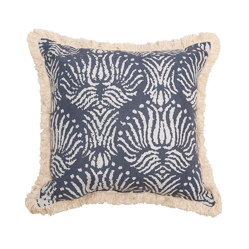 Ethnic Motifs Fringed Cushion Cover