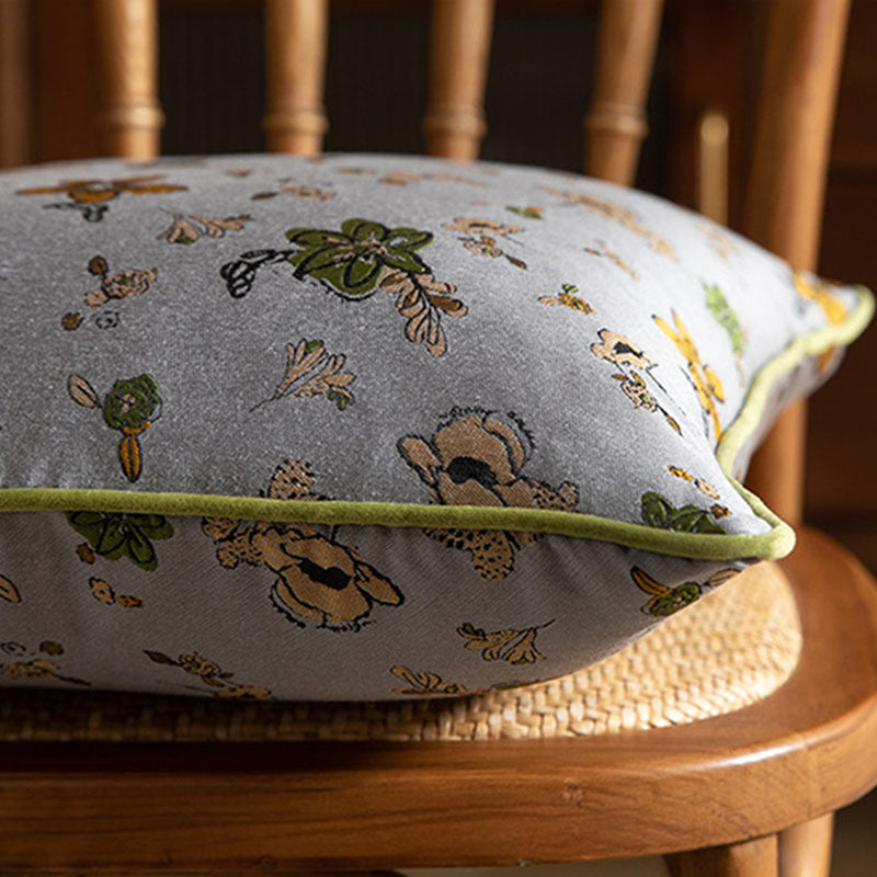 Gardenia Floral Pattern Zipper Pillowcase