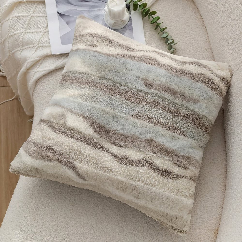 Earthy Tones Plush Cushion Cover