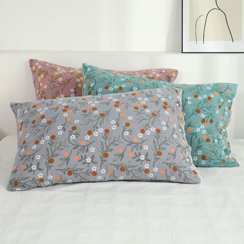 Rural Flower Pattern Pillowcases Pillow Shams (2PCS)