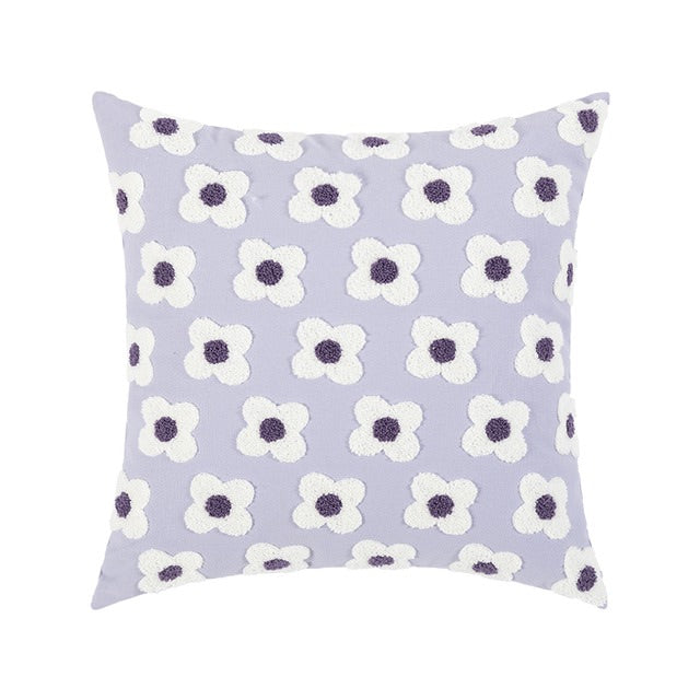 Embroidered Daisies Cushion Cover