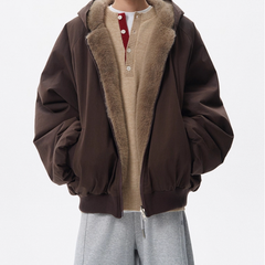 Manteau d'hiver réversible à carreaux