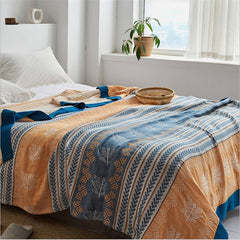 Wheat Ear Texture Cotton Reversible Quilt