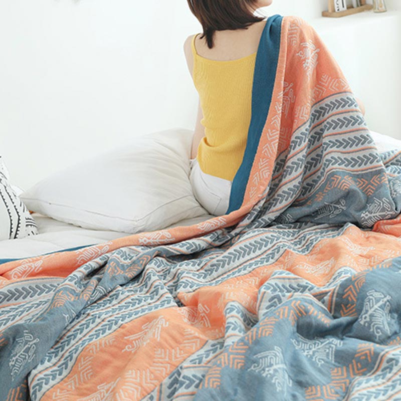 Wheat Ear Texture Cotton Reversible Quilt