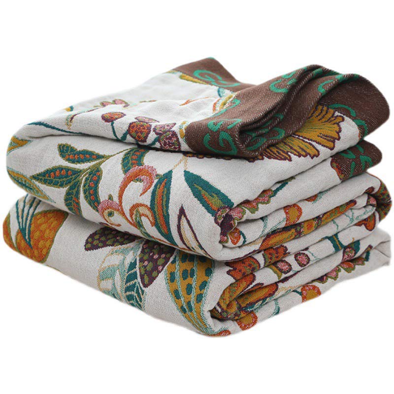 Luxuriant Flower Cotton Reversible Soft Quilt