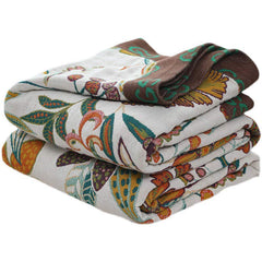 Luxuriant Flower Cotton Reversible Soft Quilt