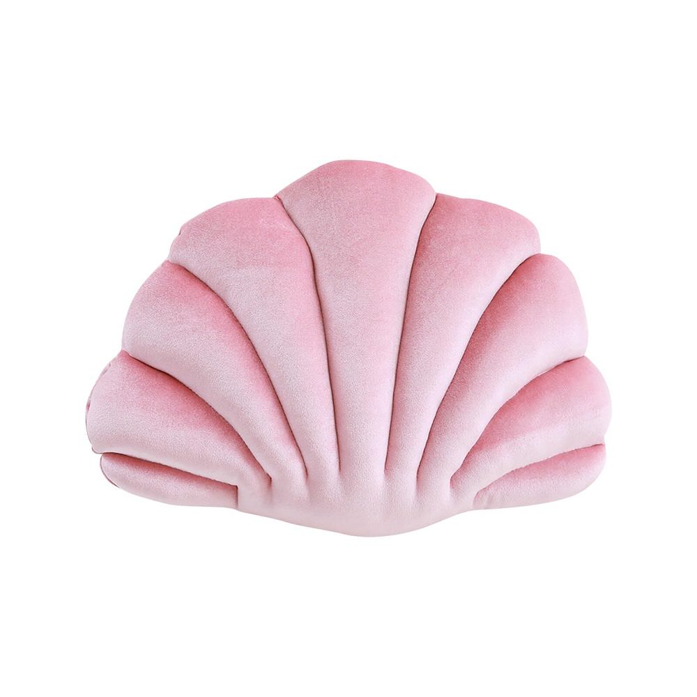 Coussin décoratif en velours coquillage