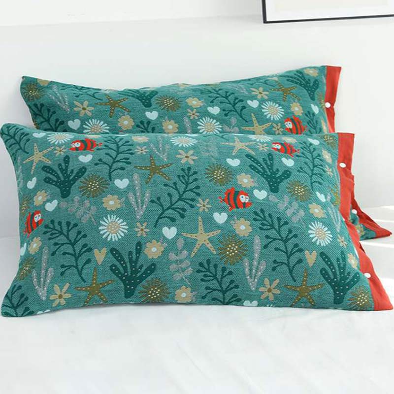 Rural Flower Pattern Pillowcases Pillow Covers (2PCS)