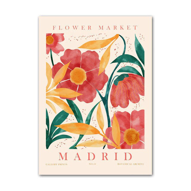 Flower Art Canvas Posters