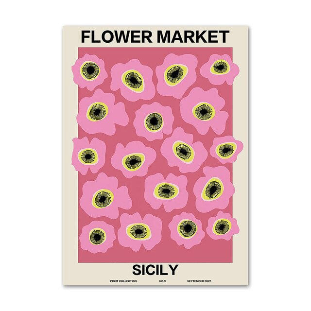 Flower Market Gallery Wall Canvas Posters