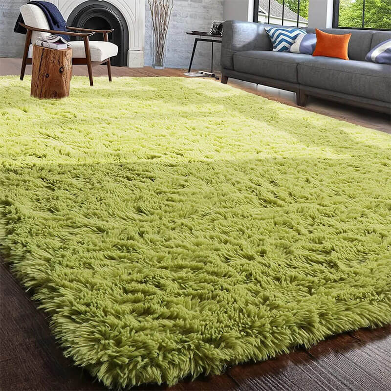 Green Grass Fluffy Carpet