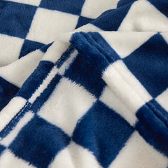 Plush Checkered Throw Blanket