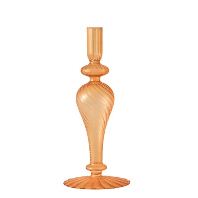 French Vintage Glass Candle Holder