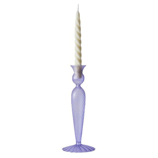 French Vintage Glass Candle Holder