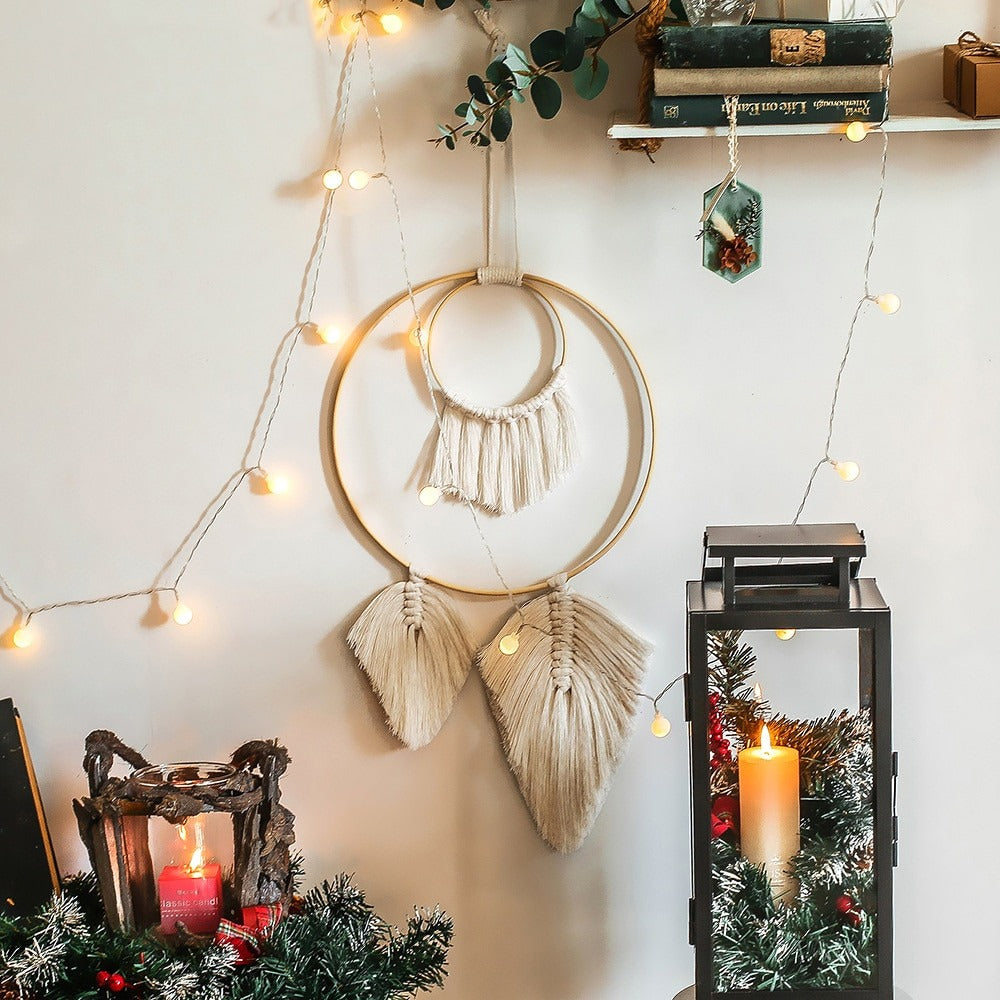 Fringe Feather Macrame Dreamcatcher