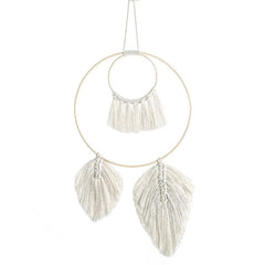 Fringe Feather Macrame Dreamcatcher