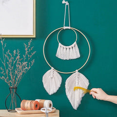 Fringe Feather Macrame Dreamcatcher