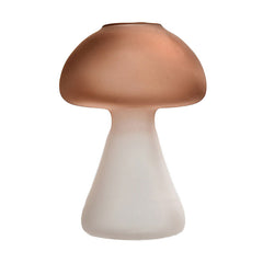 Mushroom Shaped Frosted Glass Vase