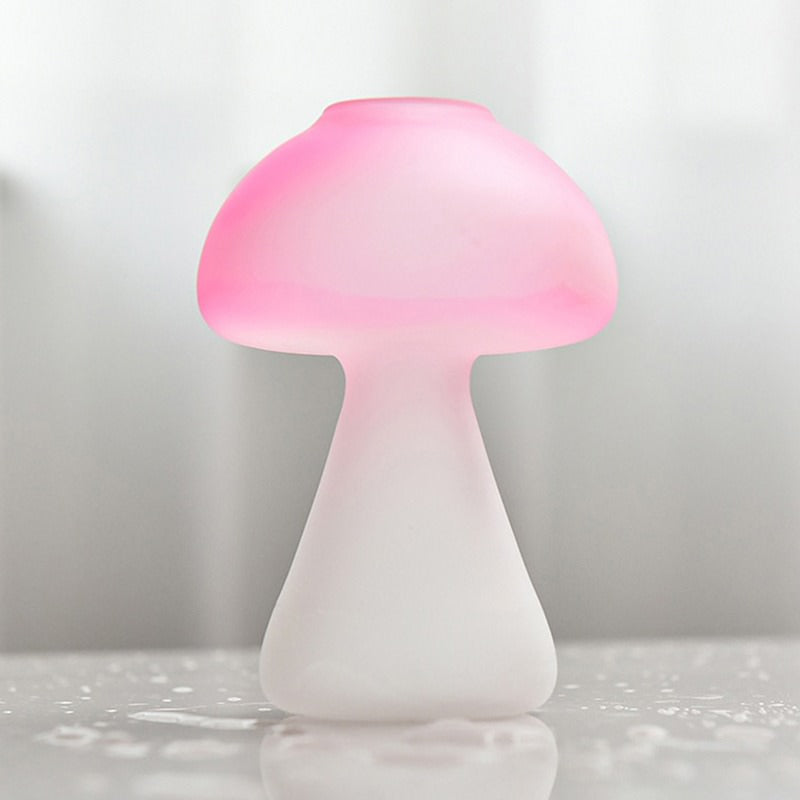 Mushroom Shaped Frosted Glass Vase