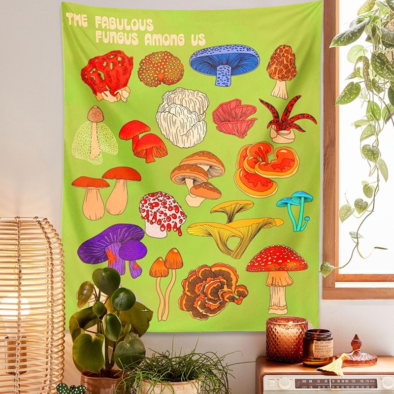 Indie Fungus Mushrooms Tapestry