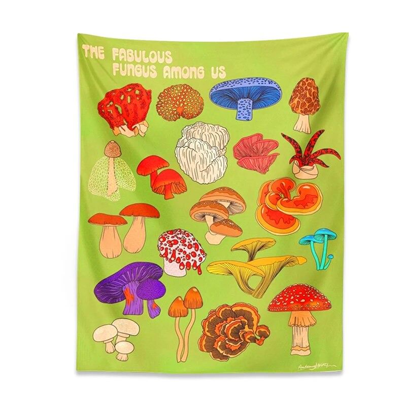 Indie Fungus Mushrooms Tapestry