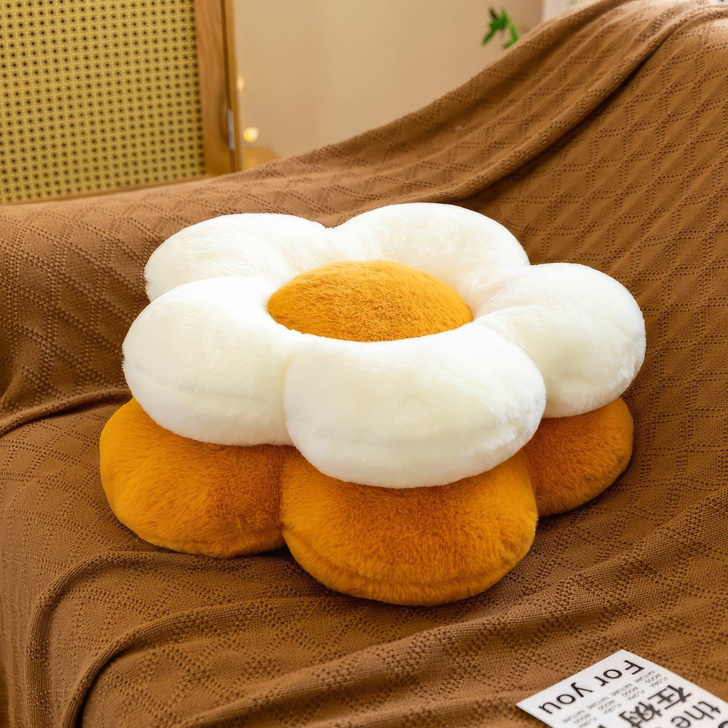 Furry Flower Fall Plush Pillow