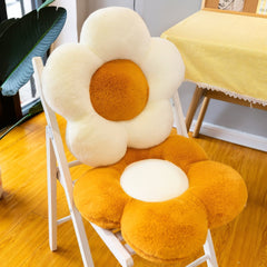 Furry Flower Fall Plush Pillow