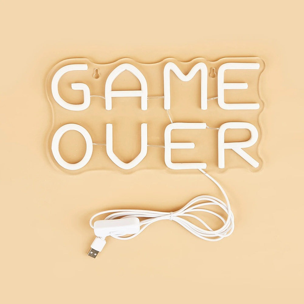 Game Over Multicolor LED Neon Sign