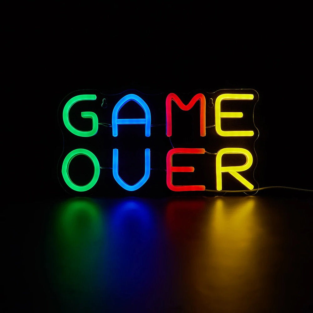 Game Over Multicolor LED Neon Sign